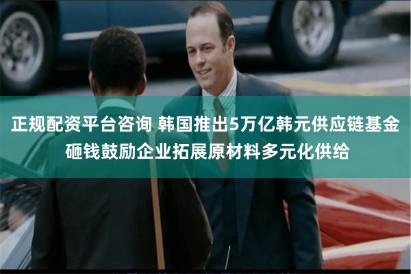 正规配资平台咨询 韩国推出5万亿韩元供应链基金 砸钱鼓励企业拓展原材料多元化供给
