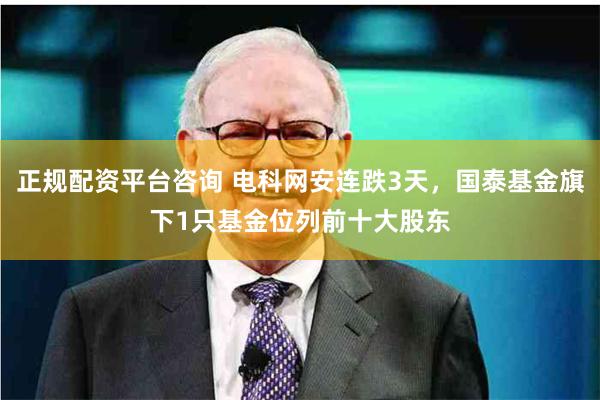 正规配资平台咨询 电科网安连跌3天，国泰基金旗下1只基金位列前十大股东