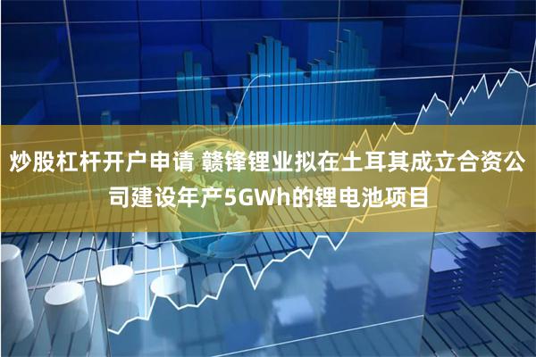 炒股杠杆开户申请 赣锋锂业拟在土耳其成立合资公司建设年产5GWh的锂电池项目