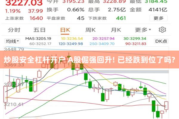 炒股安全杠杆开户 A股倔强回升! 已经跌到位了吗?