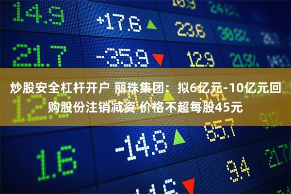 炒股安全杠杆开户 丽珠集团：拟6亿元-10亿元回购股份注